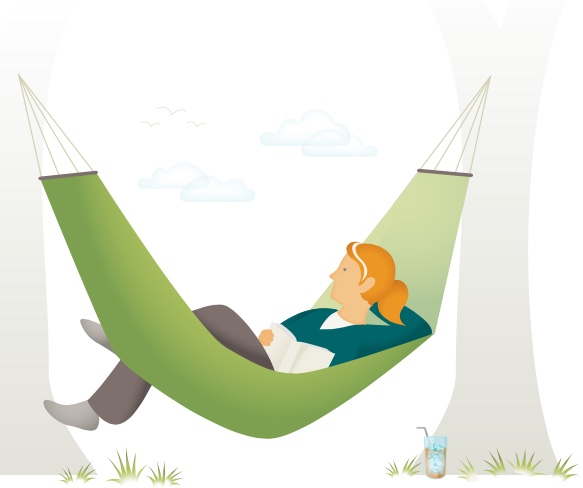 Image of a girl in a hammock.