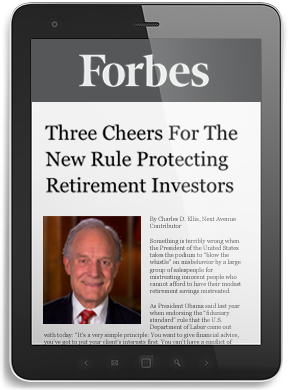 Charley Ellis on the new rule that will save retirees millions