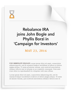 Vanguard's John Bogle joins Rebalance IRA in fight for retirement fairness